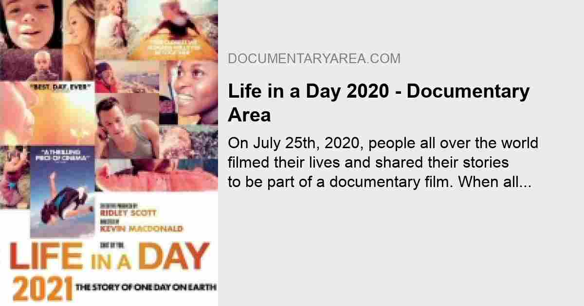 Life in a Day 2020 Documentary: Over 300,000 Submissions